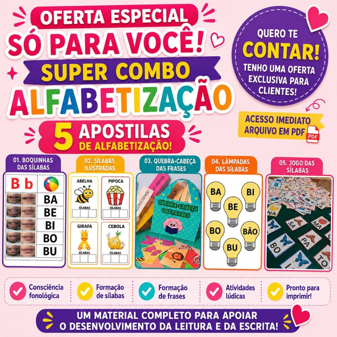 Kit Apostila Alfabetização