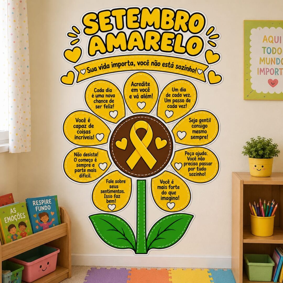 Painel Setembro Amarelo Girassol 🌻