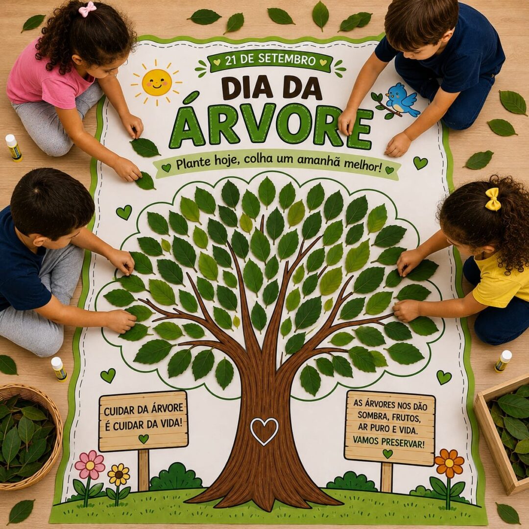 Painel coletivo dia da Árvore
