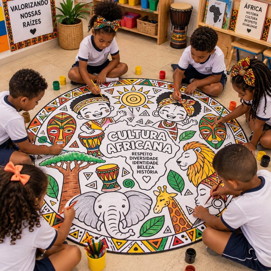 Tapete de colorir africano
