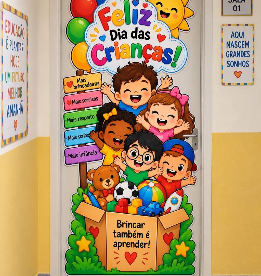 Painel de porta dia das Crianças