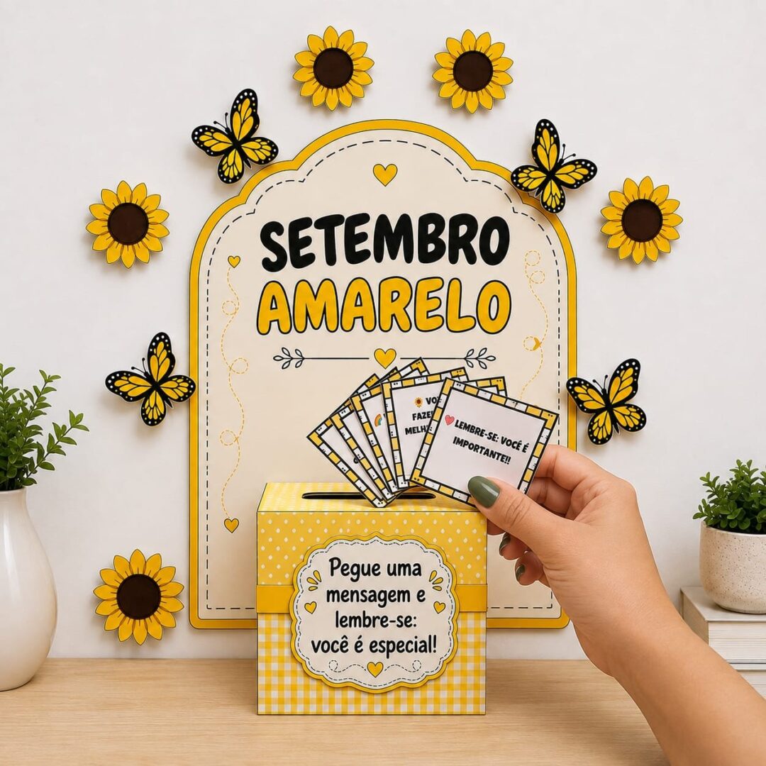 Caixa motivacional Setembro Amarelo
